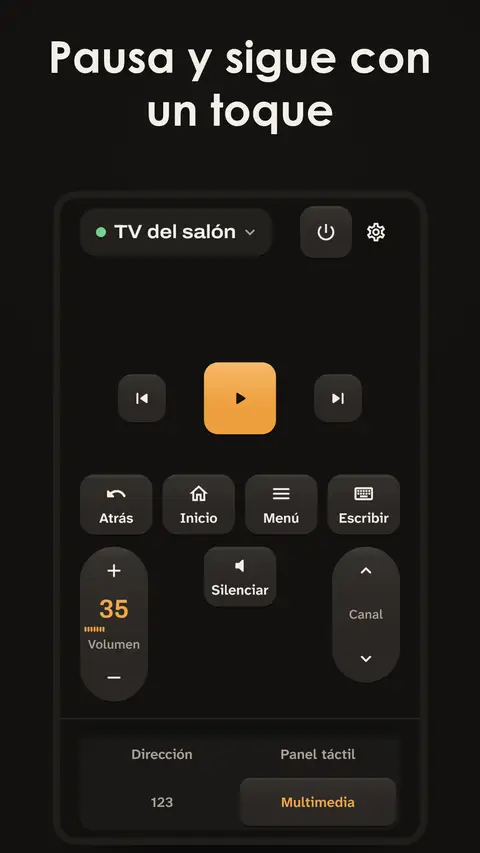 Pausa y sigue con un toque