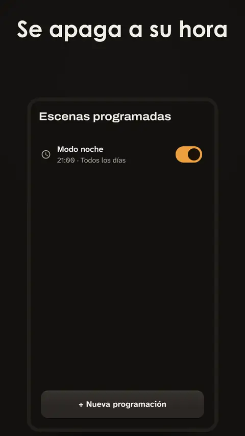 Se apaga a su hora