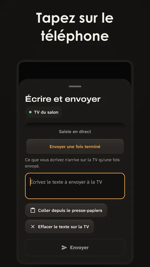 Tapez sur le téléphone