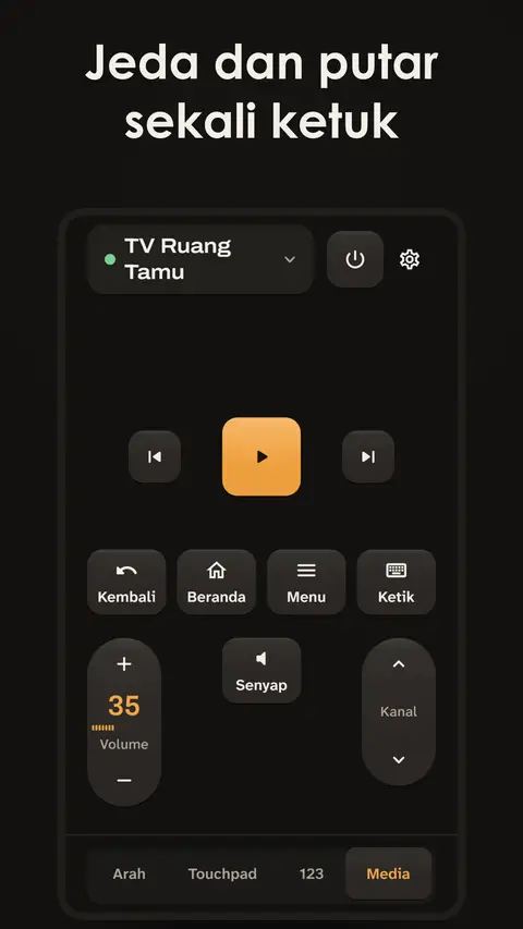 Jeda dan putar sekali ketuk