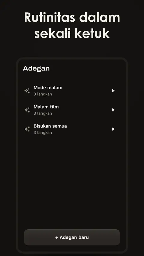 Rutinitas dalam sekali ketuk