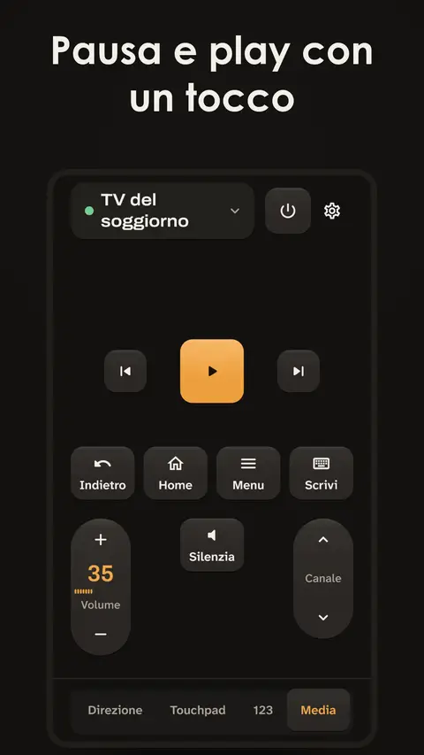 Pausa e play con un tocco