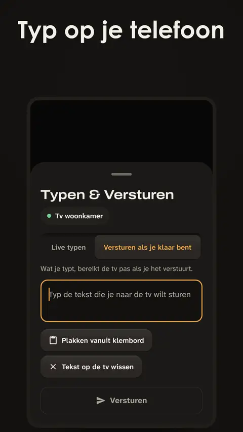 Typ op je telefoon