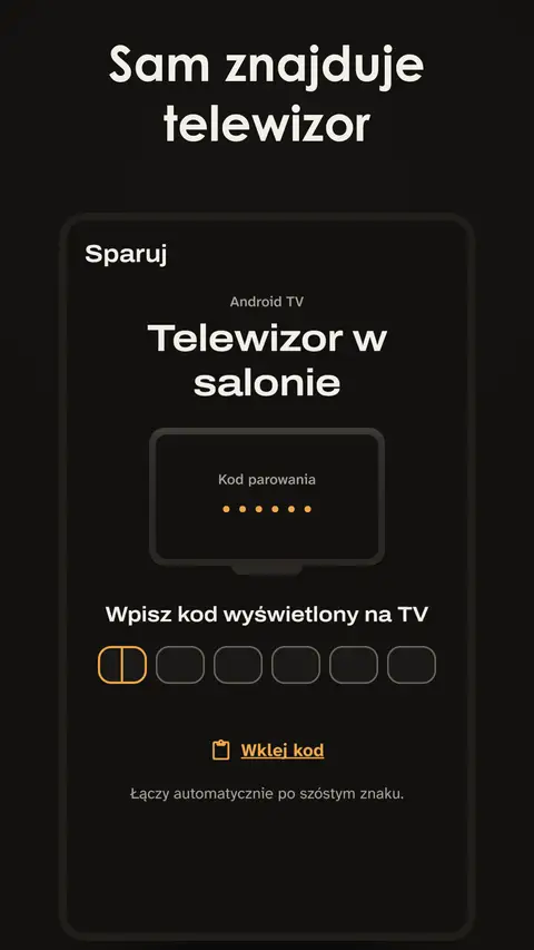 Sam znajduje telewizor