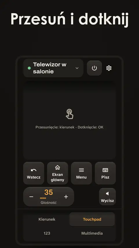 Przesuń i dotknij